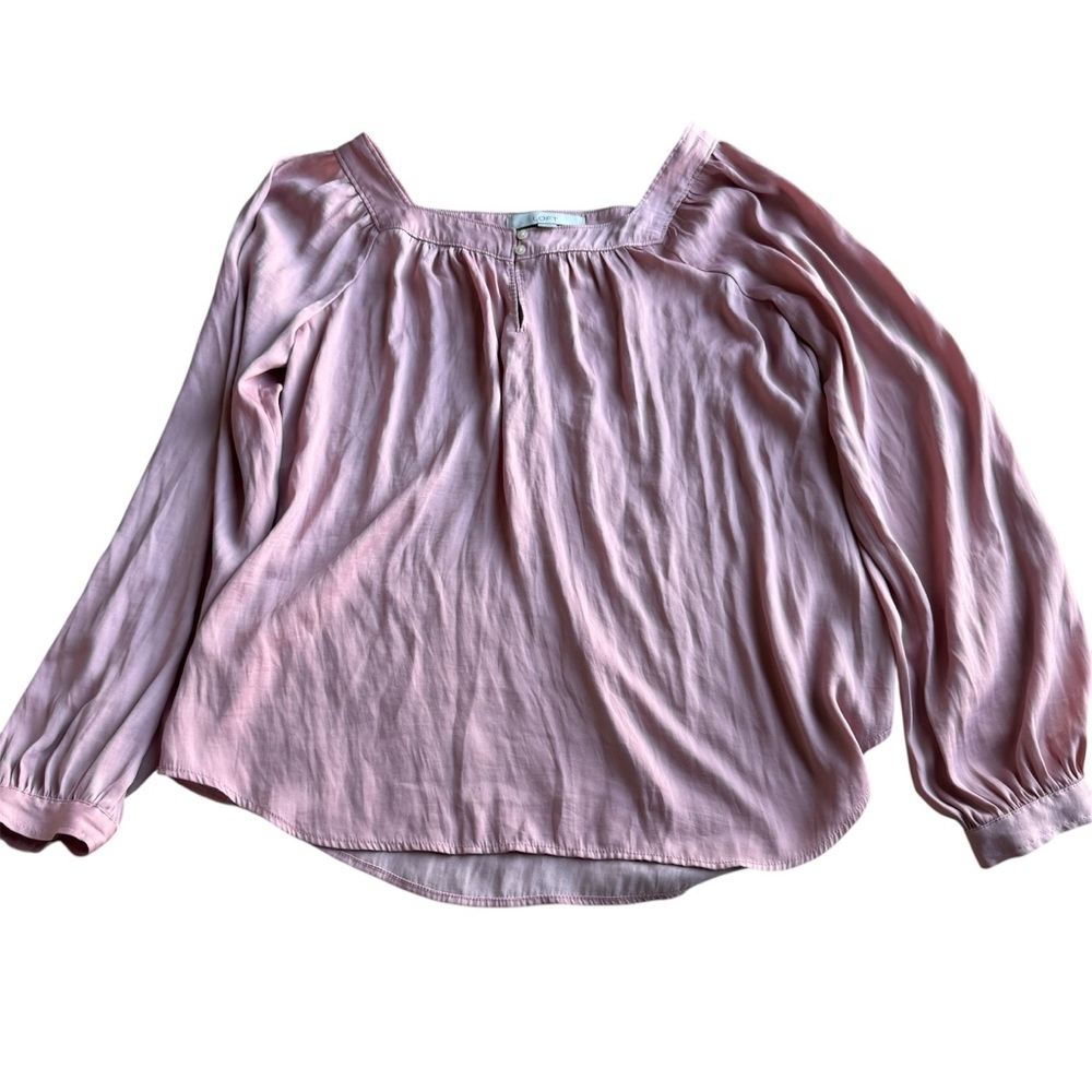 Loft Women’s‎ Pink Size XS Long Sleeve Button Top Casual Simple Essential